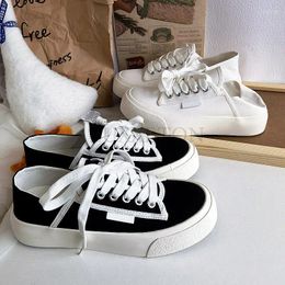 Casual Shoes Canvas For Women Fashion Sneakers Womens Street Flats Students Lace Up Female Zapatos De Mujer