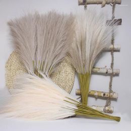 Decorative Flowers 10 Pieces Artificial Pampas Grass Fake Bouquets Faux Boho Reed Flower Decor For Home Wedding Party Decoration Christmas