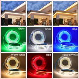 Dimmable LED COB Strip Light 5V USB Flexible COB LED Tape 320Leds High Density Linear Light White/Warm/Natural/Blue/Green/Red