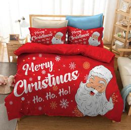 Bedding Sets 3D Christmas Printed Set Duvet Cover Bed Sheet Festival Cute For Winter Bedroom Comforter