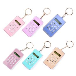 DXAB Mini Calculator with Maze, Pocket Size 8 Digits Basic Calculator Portable Key Chain Calculator for Kid Student Gift