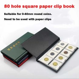 Albums PCCB Commemorative Coin Collection Book Coin Book 80 Grid Paper Clip Book Empty Volume Bitcoin Collector's Book Zodiac Coin