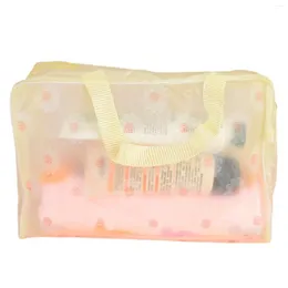 Storage Bags Clear Travel Makeup Organizer Bag Flower Printed Toiletry Pouches With Zipper For Organize & Daily Use