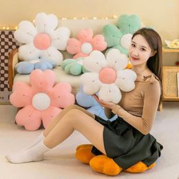 Pillow Cosy Flower Elegant Shaped Decorative For Sofa Couch Washable Non-fading Throw Floor Decor