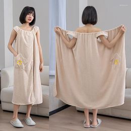 Towel Women's Household Bath Large Size Can Be Worn Bathrobe Bathroom Quick Drying Absorbent Shower 140x100cm