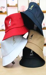 2020 New KANGOL Embroidered Bucket Hats Animal Pattern Sun Hats Shade Flat top Fashion Towel Cloth Hat for Couple travel A31456 C06981736