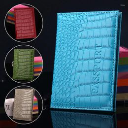 Storage Bags PU Leather Passport Cover Card Holder Women Men Solid Colour Travel Wallet ID Protective Case