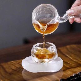 Teaware Sets Japanese Style Glass Teacup With Side Handle Transparent Teapot Teacups Fair Mug Office Drinkware Tea Set Accessories