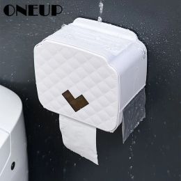 Holders ONEUP Portable Toilet Paper Holder Plastic Waterproof Paper Dispenser For Toilet Home Storage Box Bathroom Accessories