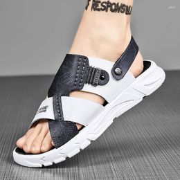 Slippers Original Sandals For Men Casual Beach Fashion Summer Trend Wear-resistant Seller Round Toe Comfortable Shoe