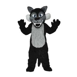 2024 High Quality Wolf Mascot Costume Birthday Party Halloween Outdoor Outfit Suit Mascot for Adult Fun Outfit Suit