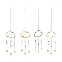 Decorative Figurines 67JE Crystal Wind Bells Cloud Chimes Sun Catcher Home Window Hangings Pendant