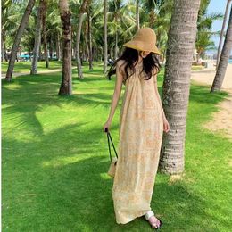 Casual Dresses Sleeveless Halter Dress Seaside Holiday Beach