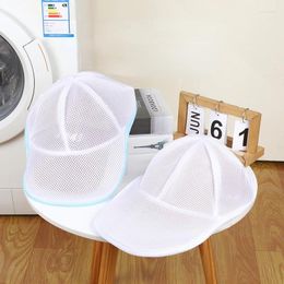 Laundry Bags 1PC Hat Wash Protector Baseball Cap Cleaner Bag Washing Machine Mesh