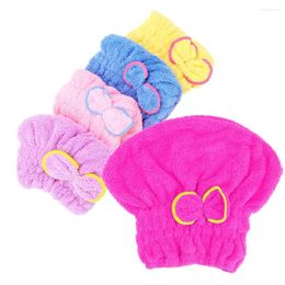 Towel Wrapped Towels Microfiber Bathroom Hats Quickly Dry Hair Hat Bath Accessories 5 Colours Shower Cap