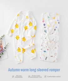 Jumpsuits Autumn Winter Cute Romper Baby Girl Clothes Solid Boy Onesie Cotton Underwear Born9411436