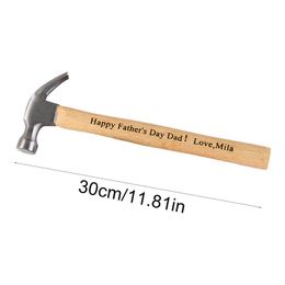 Dad Tape Measure Happy Father's Day Wood Handle Hammer Happy Father's Day Wood Handle Size Measurement Tape Fathers Day Tool Set