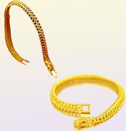 Fashion 14K Gold Bracelet for Women Wedding Engagement Fine Jewellery Luxury Watch Chain Not Fade Gifts 220218350t4695344