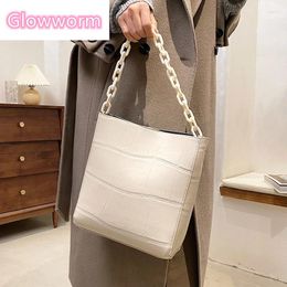 Bag Stone Pattern Designer PU Leather Bucket Crossbody Handbags And Purses 2024 Fashion Lady Small Shoulder