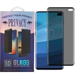 Case friendly Curved Privacy Tempered Glass Screen Protector for Samsung Galaxy S10 S9 S8 Plus Note 8 NOTE 9 NOTE 10 PRO With Reta7905088