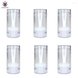 Storage Bottles 6pcs 30ml Clear Empty Plastic Round Deodorant Containers Shape Bottom Filling Stick Container Twist Up
