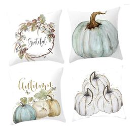 Pillow 4 Pcs Halloween Home Decor Pillowcase Covers Square Decorate Decorative Throw Short Plush Pumpkin Sofa