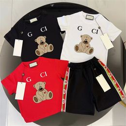 New brand Children's Designer Set T-shirt and Pants Cotton Boys Girls Summer High Quality set Sports 2 piece set Size 100cm-150cm A1