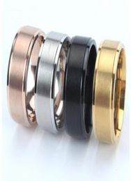 Band Rings Jewelrycouple Wedding Gift Man Woman Ring Rose Gold Luxury Jewellery Stainless Steel Designer Whole Punk Index Finger3155133