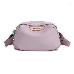 Shoulder Bags Summer Women's Canvas Bag Crossbody 2024 Nylon Oxford Cloth Messenger Multi-Pocket For Daily Casual All-match