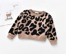 Bear Leader Baby Girls Sweaters New Fashion Kids Leopard Print Girl Boy Clothes Toddler Girl Costumes 27T Baby Girls Outerwear LJ8050513