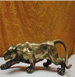 Art Deco Leopard Bronze Sculpture Cubism Panther Statue 013352571