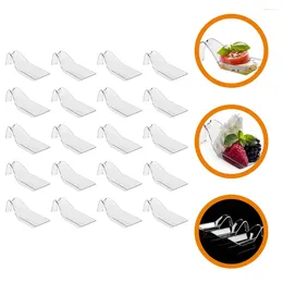 Disposable Dinnerware 50 Pcs Fruit Tray Dish Various Mini Dessert Plates Exquisite Trays Small Appetizer Plastic Container