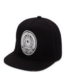 2018 Fashion Round Label Triangle Eye Illuminati Snapback Caps Women Adjustable Baseball Cap Snapbacks Hip Hop Hats2458694