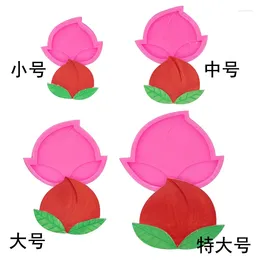 Baking Moulds Small And Large Longevity Peaches With Leaf Vein Texture Silicone Mould Flipping Sugar Cake Chocolate Decorative A748