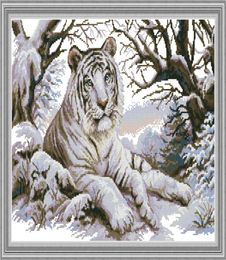 Tiger home decor diy artwork kit Handmade Cross Stitch Craft Tools Embroidery Needlework sets counted print on canvas DMC 14CT 11907217