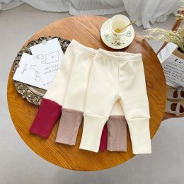 Trousers Warm Fleece Baby Girl Tights Winter Girls Leggings Ribbed Toddler Kids Pants Autumn Trousers 03Yrs Children Clothes