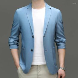 Men's Suits 2024 High Quality Fashion Handsome Matching Fine Spring Young Men Business Leisure Solid Color Thin Slim Small Suit