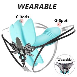 Wearable Butterfly Dildo Vibrator sexy Toys for Women G Spot Clitoris Stimulator Wireless Remote Control Vibrator 18+ Adult sexy
