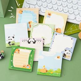 Pcs/lot Kawaii Panda Capybara Memo Pad Sticky Notes Cute N Times Stationery Label Notepad Post Office School Supplies