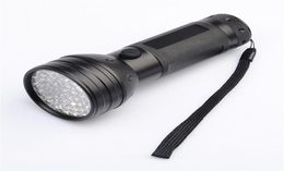 Epacket 395nM 51LED UV Ultraviolet flashlights LED Blacklight Torch light Lighting Lamp Aluminium Shell22083940236