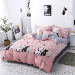 Bedding Sets Modern Simple Plant Flower Printed Cotton Silky Soft Duvet Suitable For Different Bed Sizes Set Luxury 1/3/4pcs