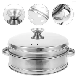 Double Boilers Binaural Steel Bottom Steaming Rack Steamer Food Basket For Vegetables Stainless Cookware Strainer Portable