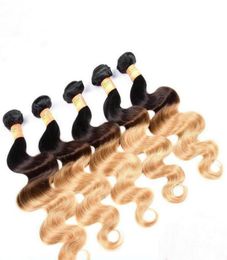 Brazilian Body Wave Hair Weave Bundles Three Tone 1b427 Virgin Human Hair Extensions Ombre Hair Extensions92699502151756