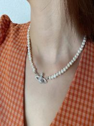 Planet pearl short necklace female 925 sterling silver jewelry niche ins style luxury choker birthday gift 20101356001606990893