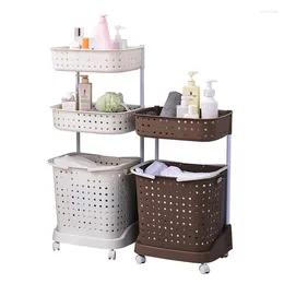 Laundry Bags 8810 Plastic Basket Super Load-Bearing Dirty Clothes Multi Layer Mbined Type Toy Storage With Pulley