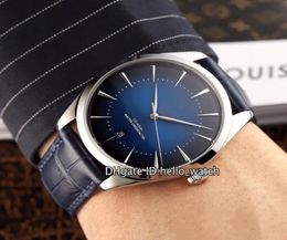 Luxury Limited 395mm Steel Case DBuel Dial 51113402003001 Miyota 8215A Automatic Mens Watch Blue Leather Strap Watches Hell3619917
