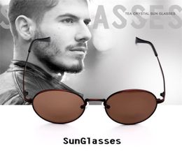 Vazrobe Unisex Glass Sunglasses Men Women Vintage Brown Natural Crystal Lens Sun Glasses for Man Retro Shades Anti Eye Dry2685447