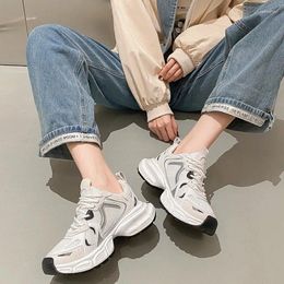 Casual Shoes Women's 2024 Fashion Thick Sole Sneakers Women Mesh Breathable Lightweight For Zapatillas Mujer