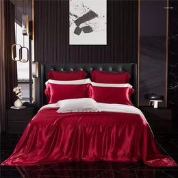 Bedding Sets Mulberry Silk Set King Size Duvet Cover Healthy Bedclothes Red Pillowcaes Wedding Bed Linens