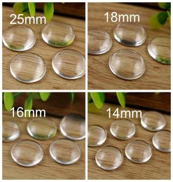Glass Cabochon Jewellery Components Clear Round Domed Glass Flat Back Beads DIY Handmade Findings 14mm 18mm 25mm4615378